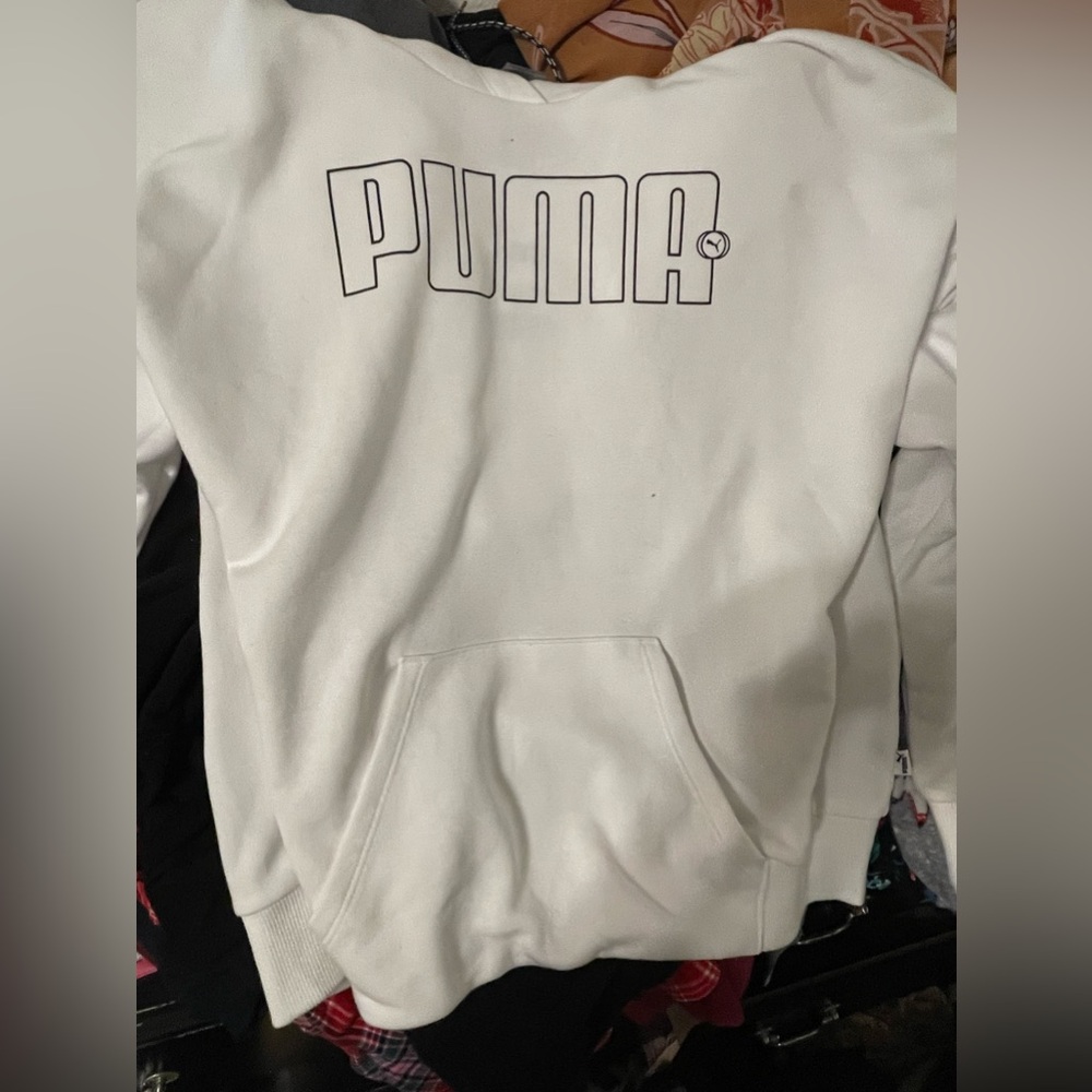 White puma pull over sweater